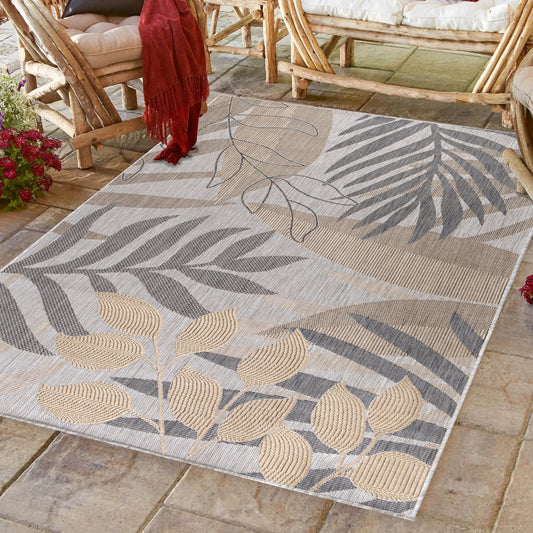 In- und Outdoor-Teppich verschiedene Muster Garten Terrasse